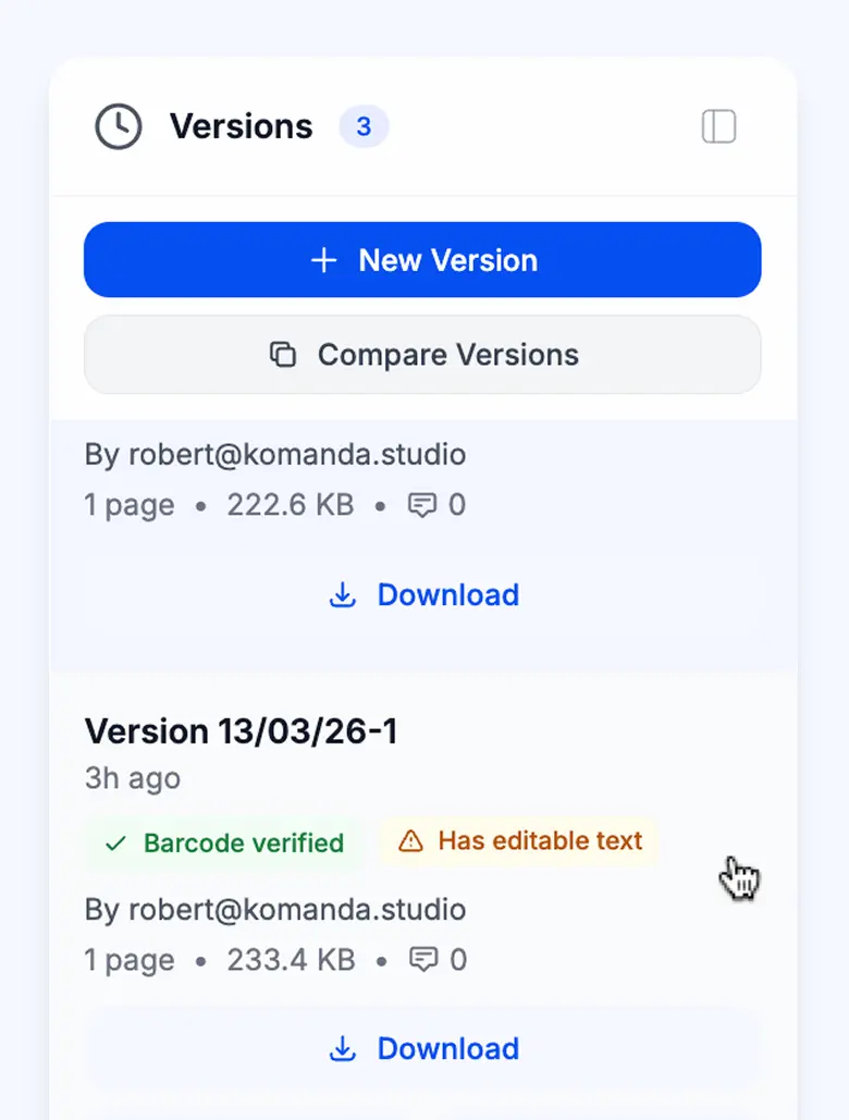 Automatic Version History